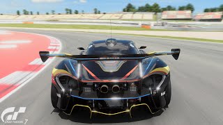 Gran Turismo 7  McLaren P1 GTR 2016  Circuit de Barcelona Catalunya GP 4K PS5 [upl. by Combes]