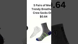 5 Pairs of Mens Trendy Breathable Crew Socks [upl. by Alix]