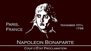 Napoleon Bonapartes 1799 Coup dÉtat Proclamation [upl. by Ahsitra]