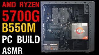 AMD Ryzen 7 5700G budget build  Asus Tuf Gaming B550MPlus  WD Blue 1TB  Crucial Pro 32GB  asmr [upl. by Roseanna]