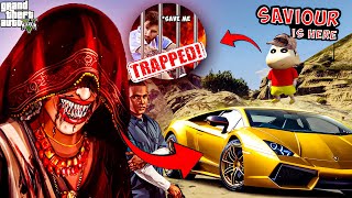 GTA 5 SHINCHAN STOLEN SUPER CAR FOR KAMALA TO HELP MESSI [upl. by Garv]