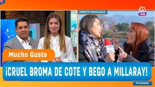 La cruel broma de Coté y Begoña a Millaray  Mucho gusto 2018 [upl. by Ilahtan]