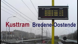 KUSTTRAM Fahrt Bredene  Oostende  Belgiens berühmte Küstenstraßenbahn  Belgium Coastal Tram ride [upl. by Llirret]