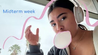 study vlog 📒 midterm week goodeats homework  traveling [upl. by Nanis]