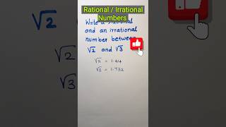 finding rational and irrational number between √2 and √3 kalvikan mathshorts shortsfeed viral [upl. by Einnus]