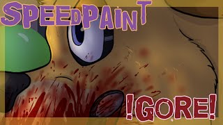 GORE The bite of 83  Speedpaint  Fnaf 4 Fredbear [upl. by Yaresed787]