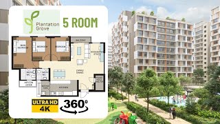 Plantation Grove 5room Virtual Tour  2018 Nov Tengah BTO  VR 360 4K [upl. by Hullda112]