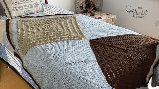 Crochet Stitch Along Sampler Blanket  EASY  The Crochet Crowd [upl. by Haret]