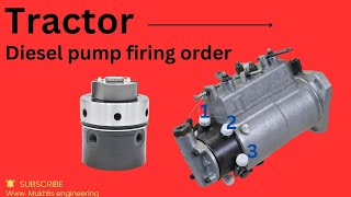 Tractor diesel pump firing order  MF tractor fuel injector firing order [upl. by Esidarap]