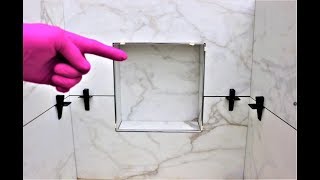 Modern Shower Niche and Trim How To [upl. by Abagael]