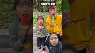 Sembunyikan es krim shorts funny comedy challenge memes cute icecream [upl. by Studnia]