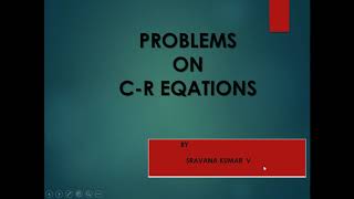 C R EQUATIONS PROBLEMS IN TELUGU [upl. by Elleirol617]