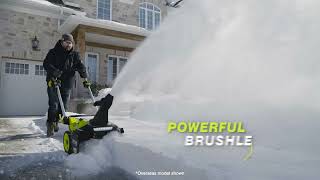 Let it snow this winter with the MAX POWER Brushless 53cm Snow Thrower from RYOBI® [upl. by Aihsenal928]