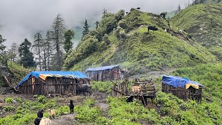 Poor but Very Happy Lifestyle of Mountain Village People  Rainy Season Compilation  IamSuman [upl. by Aymahs]