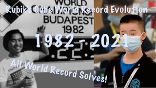 3x3 Rubik’s Cube World Records Evolution 1982  2022 [upl. by Kinney444]