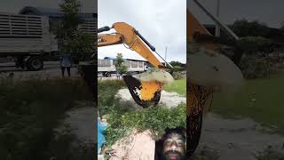 Excavator working fishing 🎣 with modern excavator shortvideo shorts excavator [upl. by Nytsua227]