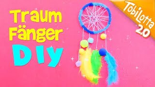 DIY Traumfänger basteln traumfänger knüpfen Kinderserie TobiLotta diy kinder165 [upl. by Meibers518]