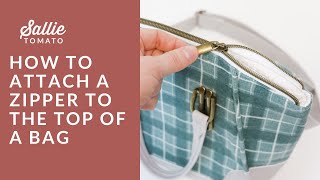 How to Attach a Zipper to the Top of a Bag [upl. by Starr]