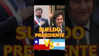 SUELDO BORIC vs JAVIER MILEI SUELDO PRESIDENTE CHILE vs ARGENTINA milei boric [upl. by Yeldua]