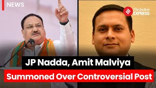 BJP Controversial Post Karnataka Police Summons BJP Leaders JP Nadda Amit Malviya [upl. by Turnbull]