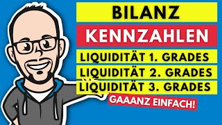 Bilanzkennzahlen  Liquidität 1 Grades 2 Grades und 3 Grades gaaanz einfach [upl. by Aisilef]