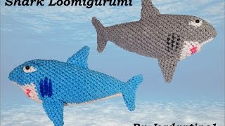 Shark Loomigurumi Amigurumi Part 2 Rainbow Loom Band Crochet Hook Only Bruce Finding Nemo Лумигуруми [upl. by Ziul]