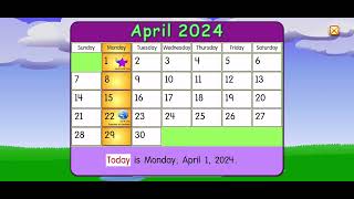 Starfall Calendar April 1 2024 [upl. by Thorma]