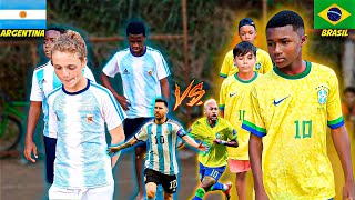 Brasil vs Argentina  Juninho voltou MITANDO Copa do Mundo [upl. by Asillam]