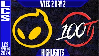 DIG vs 100 Highlights  LCS Spring 2024 Week 2 Day 2  Dignitas vs 100 Thieves [upl. by Adele272]