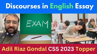 Discourses in English Essay  adil Riaz gondal CSS 2023 Topper [upl. by Arlon]