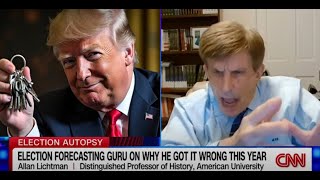 Allan Lichtmans Career Ending Meltdown on CNN After Losing 2024 Election 13 Keys [upl. by Suoivatnod]