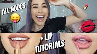 MY TOP 10 NUDES OF ALL TIME  LIP TUTORIALS FOR EACH COMBO  YOU NEED THESE [upl. by Aniratak]