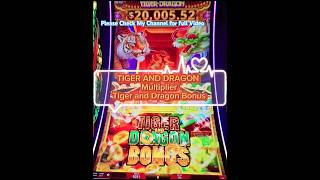 TIGER AND DRAGON Mulitiplier Slot Game  Winning Tiger and Dragon Bonus [upl. by Renmus287]