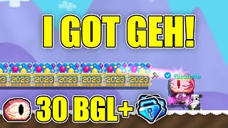 I GOT GEH 30 BGL  Growtopia 2023 [upl. by Anirbac1]