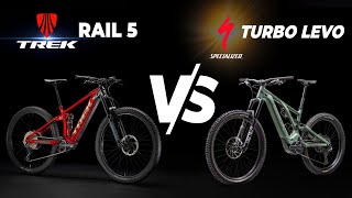 Budget eMTB Battle Specialized Turbo Levo vs Trek Rail 5 [upl. by Hahcim]