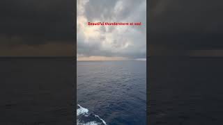 Thunderstorm at Sea travel travelvlog cruiseship trucker lighting storm traveladdict water [upl. by Letnom]