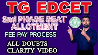 TG EdCET 2nd Phase Seat allotment Update  2nd Phase joining required documents Tg Edcet 2024 [upl. by Mastat891]