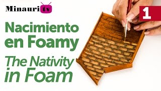 Nacimiento en Foamy  Foam Holy Family Christmas  14 [upl. by Mlehliw]