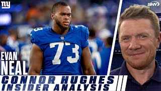 NFL Insider breaks down Giants OL Evan Neals struggle to return from injury  SNY [upl. by Yeroc407]