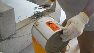 Epoxy injection of Cracked Concrete Beam [upl. by Naget]