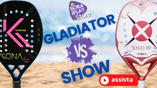 COMPARATIVO RAQUETE BEACH TENNIS  SHOW x GLADIATOR [upl. by Richela]