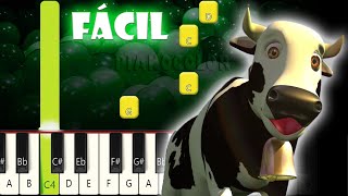 La Vaca Lechera  Piano Tutorial FÁCIL  Cover  Karaoke [upl. by Persian]