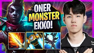 ONER IS A MONSTER WITH EKKO  T1 Oner Plays Ekko MID vs Neeko  Season 2024 [upl. by Keffer]