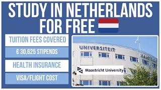 Maastricht University Fully Funded Masters Scholarship 2025  €30625 Stipend Visa Flights amp More [upl. by Okajima]