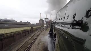 Steam Drivers Eye View  35028 Clan Line tackles Grovsnor Bank [upl. by Hayouqes]