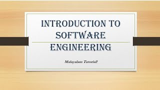 Introduction to software engineering  Malayalam Tutorials [upl. by Zacarias]