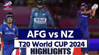 Afghanistan vs New Zealand T20 World Cup Highlights AFG vs NZ 13th Match Highlights [upl. by Allmon701]