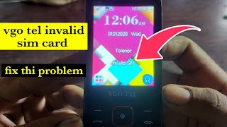 vgo tel s20 invalid sim card  vgo tel invalid sim card problem solution [upl. by Sheelah]