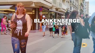 🇧🇪 BLANKENBERGEa walking tour in the shopping street and the beach  4k [upl. by Koenig]