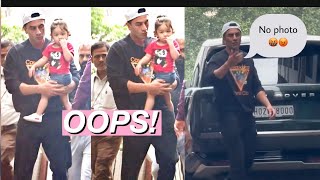 Ranbir Kapoor with raha kapoor and angry reactions for media to interrupt his privacy at new house [upl. by Aarika]